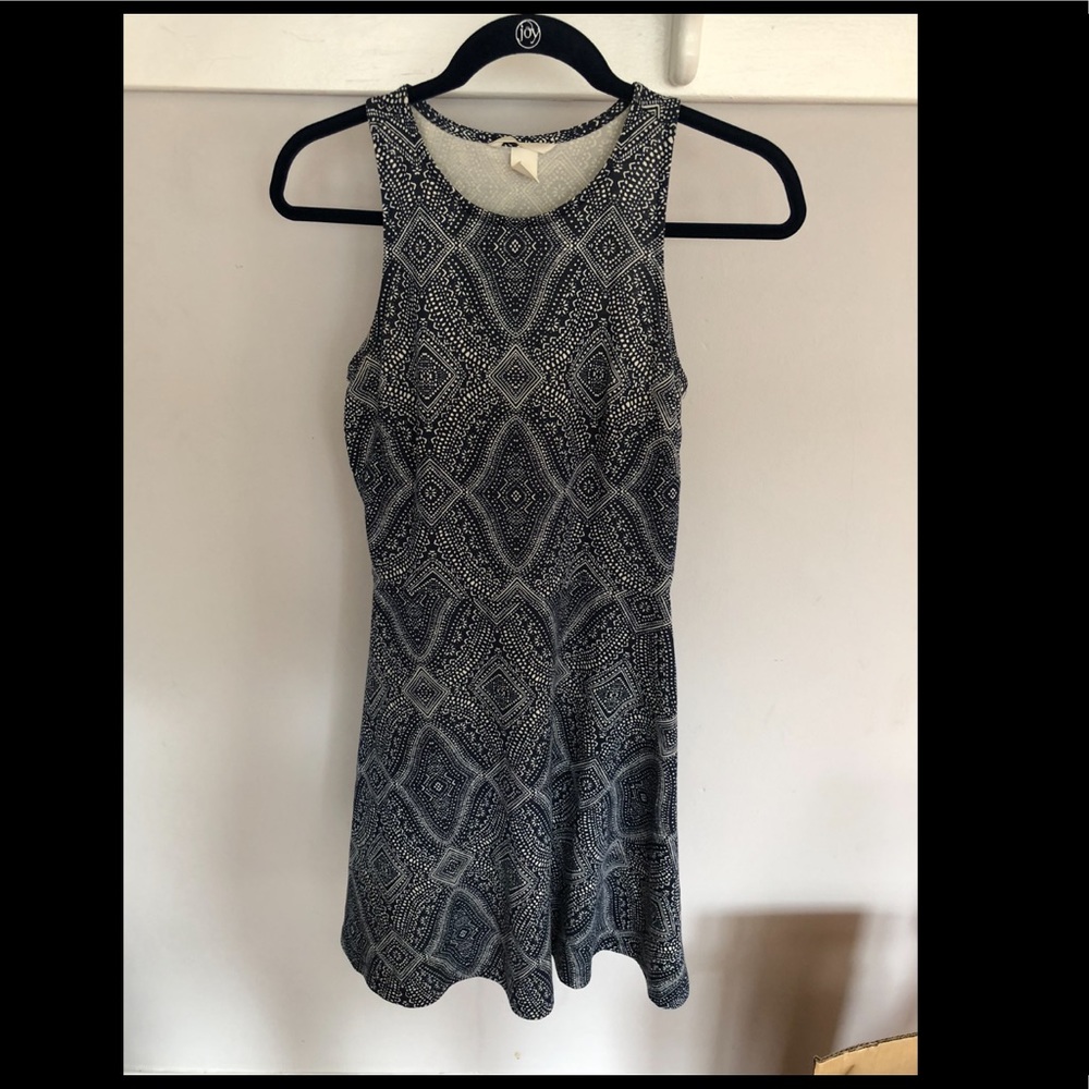 Navy and White Detailed Dress